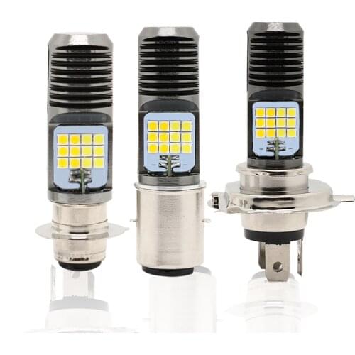 Motorcycle Headlight LED BA20D H6 H4 P15D Bulbs Hi Lo beam Moto Scooter LED Motorbike Headlight Lamp 6000K White Yellow 12V