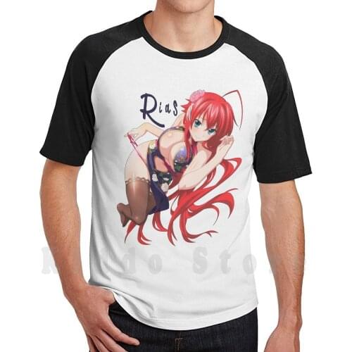 Rias Gremory Oppai Ecchi ( High School Dxd ) T Shirt Cotton Men Diy Print Cool Tee Rias Gremory Highschool Dxd High School Dxd