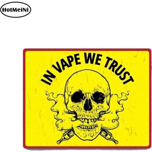 HotMeiNi 13cm x 10.3cm VAPE WE TRUST Sticker Decal Funny Car HELMET LAPTOP JDM BIKE ELECTRON CIGARETTE Waterproof Car Stickers