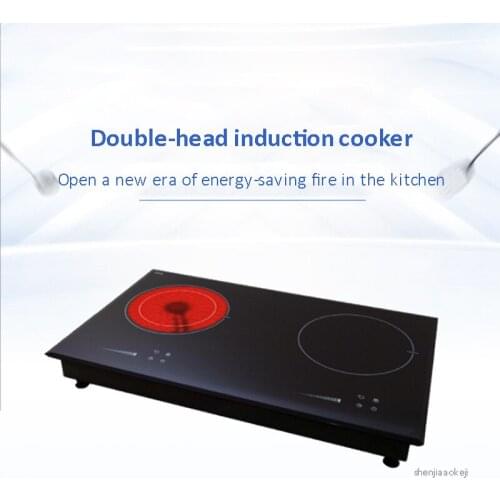 Double-head induction cooker holographic projection high power home desktop double magnetic furnace without flames healthy stove