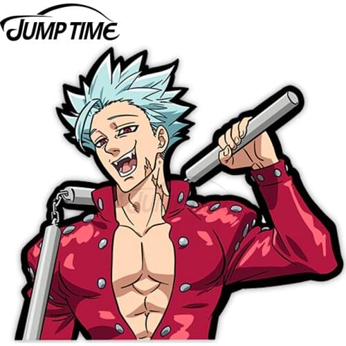 JumpTime 13 x 12.5cm Ban Fox Sin of Greed - The Seven Deadly Sins Waterproof Peeker Car Styling JDM Sticker Accessories Decal