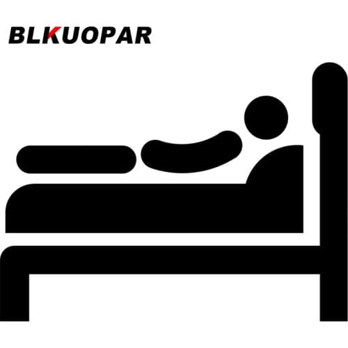 BLKUOPAR for Bed Icon Car Stickers Fashionable Waterproof Decals Die Cut Creative Occlusion LuggageTrunk Decor Car Label