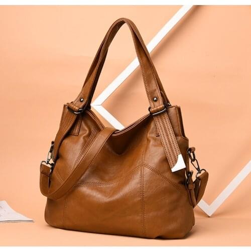 2021 New Vintage Handbag Women Bags Designer Soft Leather Crossbody Bags Ladies Tote Bag Large Capacity Female Shoulder Bag