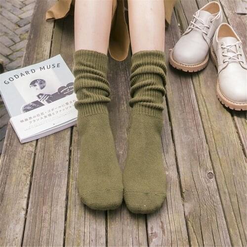 New High Quality comfortable cotton blend Women Men Casual Warm Cotton Wool High Sports Socks Design Fashion Dress Socks 1 pairs