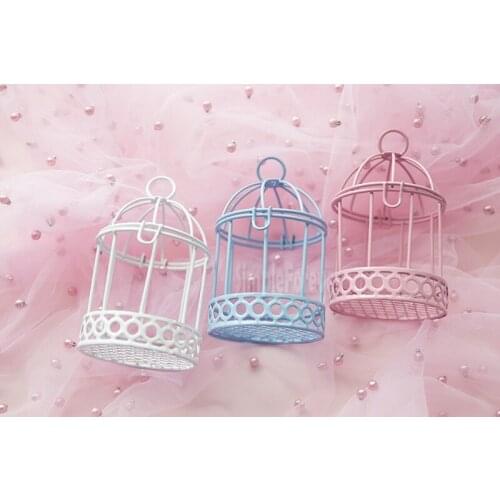 New Mini Creative Bird Cage Wedding Candy Box Iron Chocolate Box Party Favors Gifts Boxes
