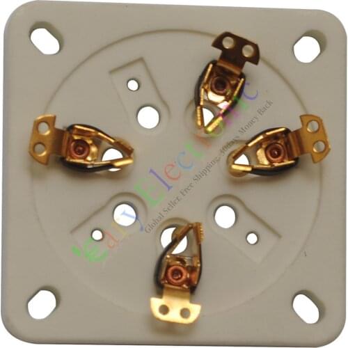 Wholesale and retail 2pc 7Pin Gold Ceramic vacuum Tube sockets for GM70 GM71 audio amplifiers parts free shipping