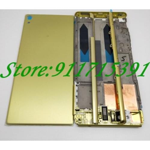 Full Housing Middle Front Frame Bezel Housing For Sony Xperia XA Ultra C6 F3215 F3216 F3212+ Side Rail Stripe with Side Buttons