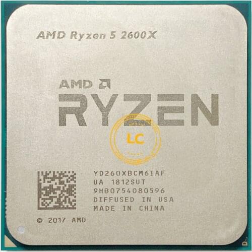 AMD Ryzen 5 2600X R5 2600X 3.6 GHz Six-Core Twelve-Thread CPU Processor YD260XBCM6IAF Socket AM4