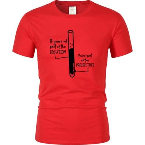 Solution Or Precipitate T Shirt Men Harajuku T-Shirt Chemistry Guys Tops Funny Tees Chemist Street Style Short Sleeve Camisetas