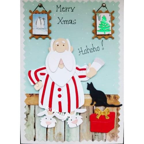 Christmas Santa Claus Rabbit Shoes Metal Cutting Dies Stencils for Scrapbooking Photo album Decorative Embossing DIY Paper Cards