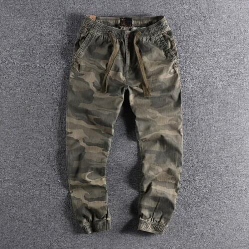 Mens camouflage pants, three-dimensional leggings, mens trend, all cotton, foreign trade original single fit casual pants 162