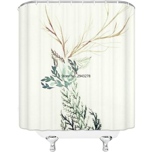 Unique Design Beautiful Pink Cherry Blossom Picture Hanging Shower Curtain Waterproof Mildew Polyester Fabric Home Bathroom