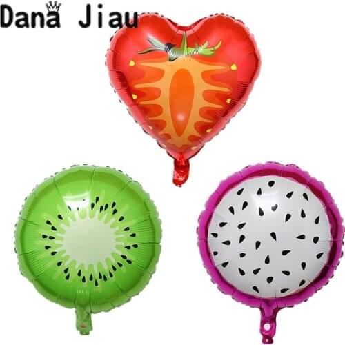 Dana Jiau summer birthday party fruit foil balloon watermelon pineapple Strawberry cake holiday festival apply decoration toy