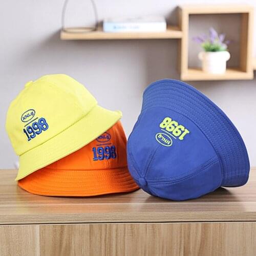 2-7Y Sun visor girl hat children fisherman hat fashion digital basin hat boy hat