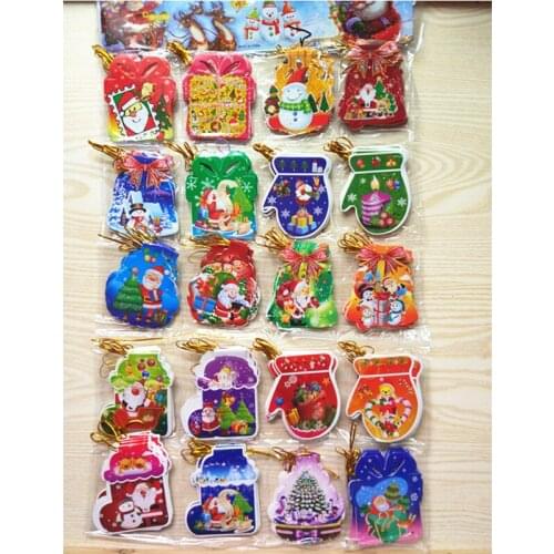 100PCS Christma tree party favor ornament card Message Writable Greeting Cards New Year Decoration 8.3*7CM wholesaleChristmas