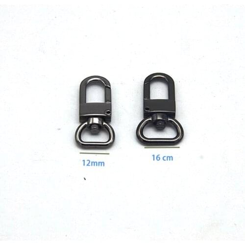 100 pcs 12mm Lobster Swivel Clasps Clips Gunmetal with 0.5 inch D-head inside wide