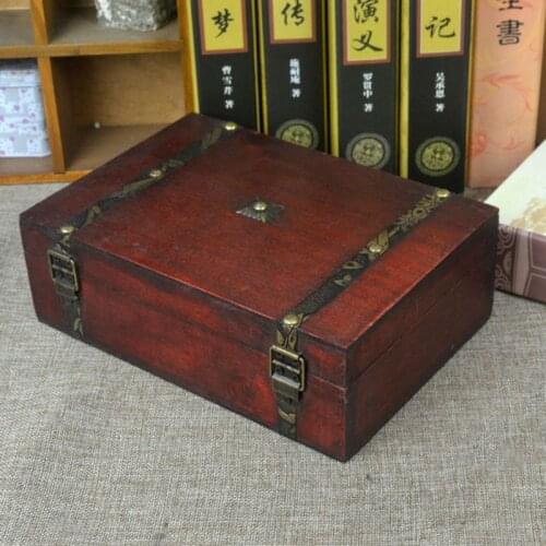 2021 new retro game card storage box antique wooden treasure box board game storage box poker tarot card storage supplies