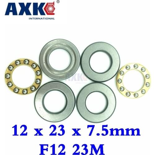 2021 Ball Bearing Axk Free Shipping 10pcs F12-23m Axial Ball Thrust Bearings 12 X 23 7.5mm Plane For 12mm Shaft 12*23*7.5mm