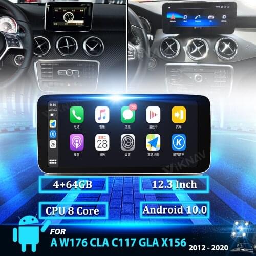 2din 12.3inch android 10 Eight Core Car multimedia radio Player for benz A W176 CLA C117 GLA X156 GPS Navigation 2012-2020