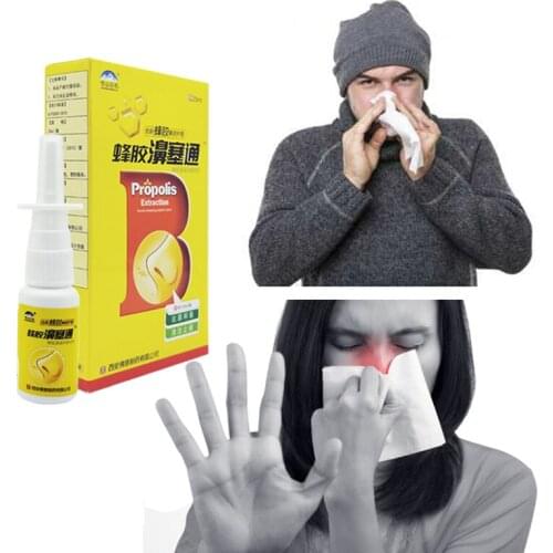 3PCS Propolis Nasal Congestion Spray Relieves Chronic Sinusitis Rhinitis Runny Nose Dry Itching Congestion Nose Sparys Care
