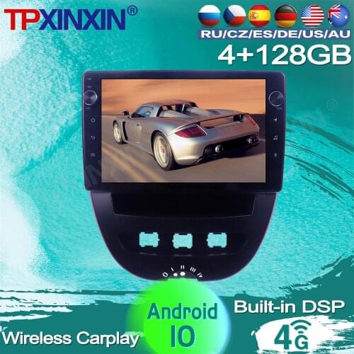 4+128G For Peugeot 107 For Toyota Aygo Citroen C1 2005 - 2014 Android Car Radio Multimedia video player GPS Navigation Carplay