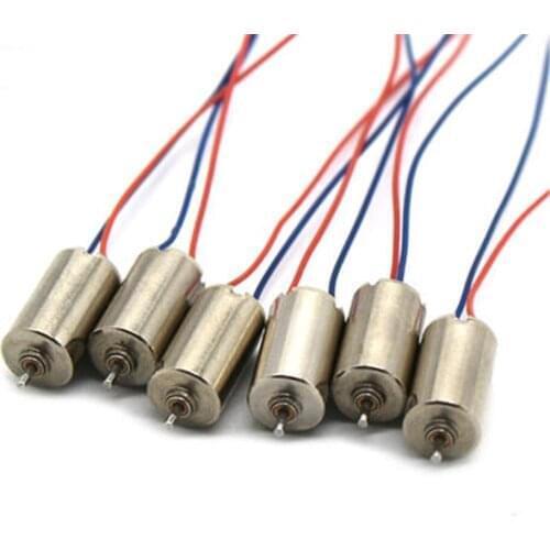 6pcs Mini Motor 610 Hollow Cup DC 3.7V 30000rpm High Speed Electric Moteur DC3.7V DIY Technological Four Axis Model Aircraft