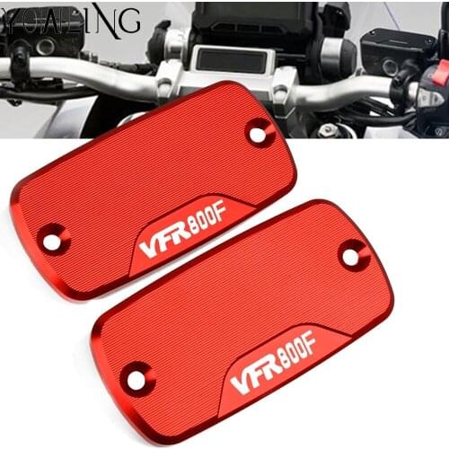 Motorcycle Aluminum Front Brake Reservoir Fluid Tank Cover Oil Cup Cap Protector FOR HONDA VFR800F VFR 800F 2002-2017 2016 2015
