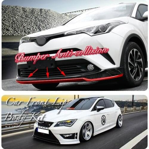Car Bumper Lip Front Spoiler Skirt Deflector For SEAT Leon 1M 1P 5F Tune Car Modified Body Kit VIP Hella Flush Lips