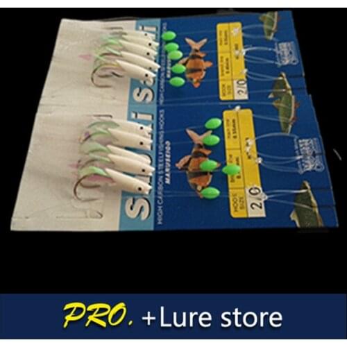 Free shipping 5 packs freshwater fishing lure sets jigging hooks / carp fishing lure sabiki jig baits with white head