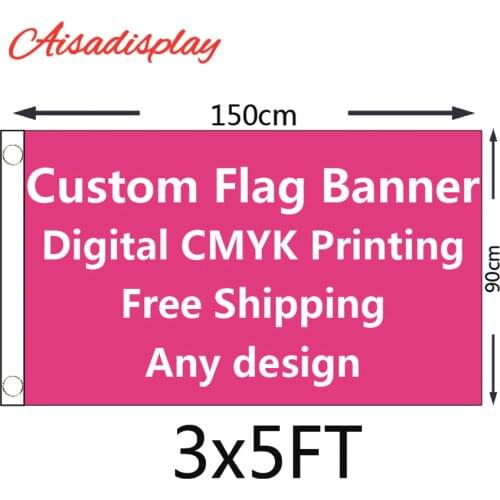 Free shipping Custom flag or Banner with digital printing of all country flags any design