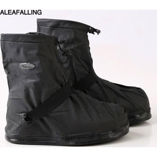 Aleafalling Rainproof Waterproof Shoe Covers Non-slip Thick Wear-resistant Soles Outdoor Travel Shoe Cover Light Collapsible