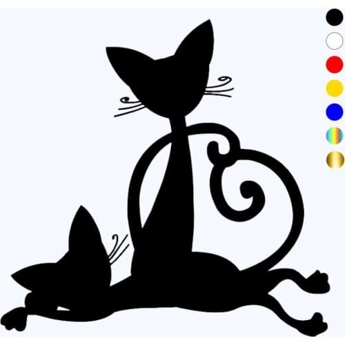 CK20327# Die-Cut Vinyl Decal Cute Cat Car Sticker Waterproof Auto Decors on Car Body Bumper Rear Window
