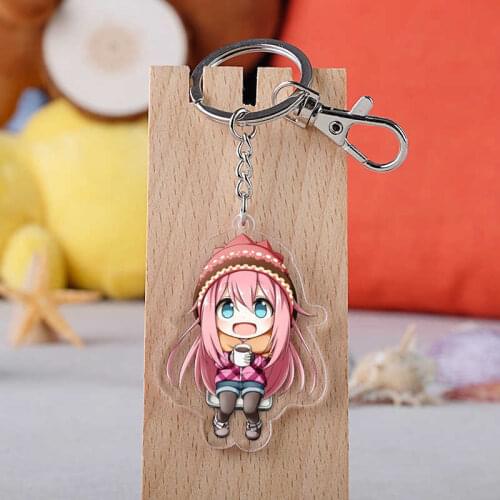 COSANER Laid-Back Camp Fashion Anime Acrylic Key Chains Cartoon Keyring Keychain Pendant Keyholder Unisex Birthday Gifts