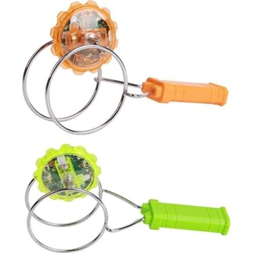 Kids LED Light Magic Spinning Toy Magnetic Gyro Wheel Hand Spinner Children Birthday Gift
