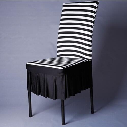 Hot selling Polyester Stripe chair cover super elastic chair cap covers plus size banquet chair cover copri sedie for home use
