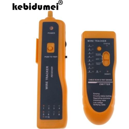 Kebidumei New RJ11 RJ45 Cat5 Cat6 Telephone Wire Tracker Tracer Toner Ethernet LAN Network Cable Tester Detector Line Finder