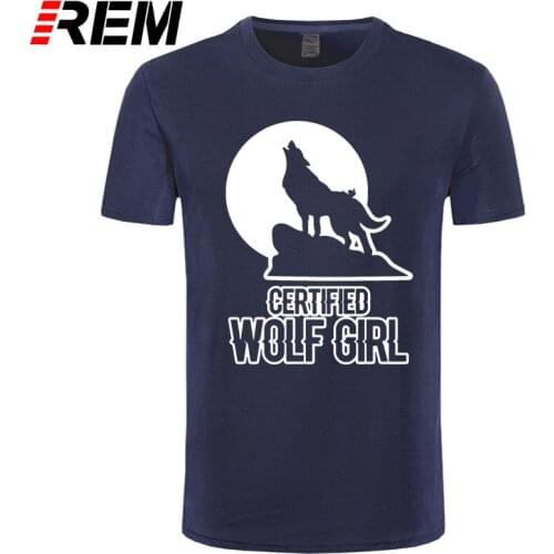 Cute Funny Certified Wolf Girl Moon Howl Women Girls t shirt girl boy cool Comics Leisure women t shirt tee Building Tee tops