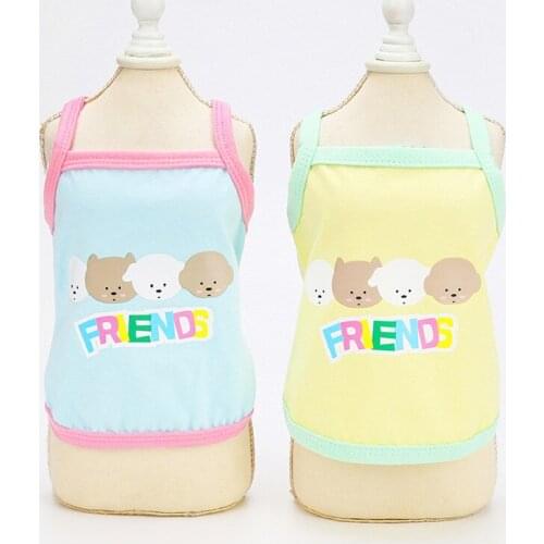 Cute Cat Dog Vest Summer Dog Pets Clothing Puppy Doggie Small Dog Clothes Yorkshire Maltese Pomeranian Schnauzer Poodle Costumes