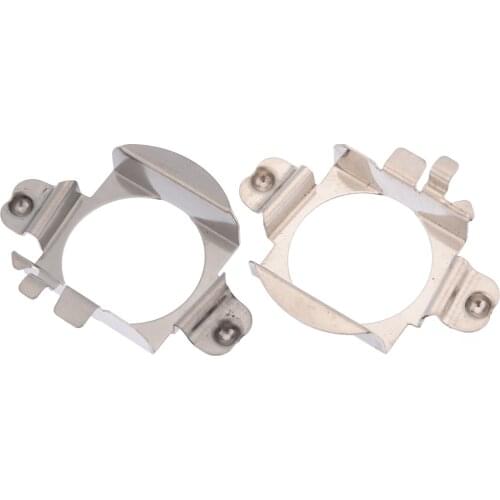 New Pair H7 LED Headlight Lamp Bulb Holder Stainless Steel Headlamp Adapter Retainer For Ford For Mercedes Benz B/C/ML Class