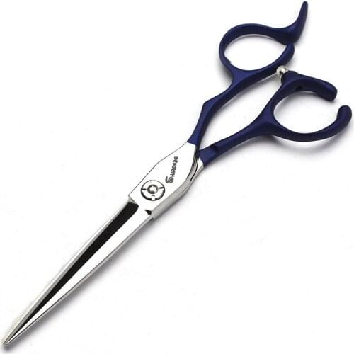 Hairdressing Scissors 6 Inch Flat Cutting Scissors Seamless Thinning Scissors Set Purple Hair Stylist Special Haircut Scissors
