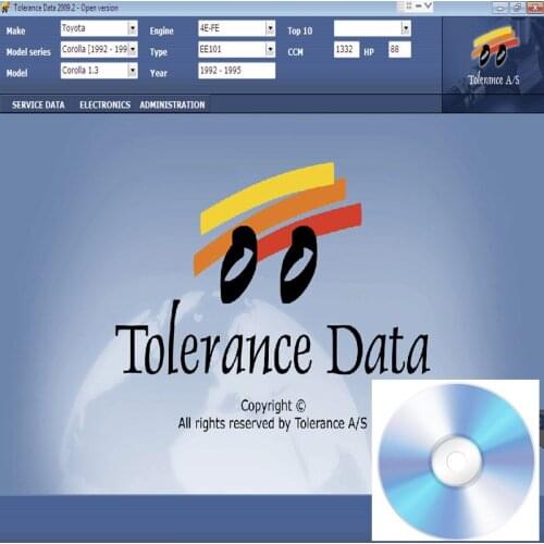 2021 hot sale Tolerance Data 2009.2 Auto repair software free keygen unlimit Diagnostic Tolerance Data automatic Programmer