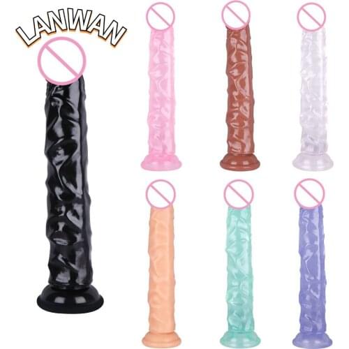 Mutil-Color Big Size PVC 9.9" Dong by Handwork Dildo for Women Masturbation Sex Toys