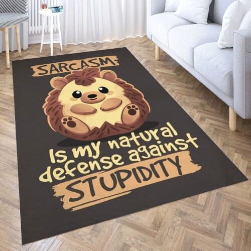 Sarcastic hedgehog Carpet for Living Room 3D Anime Cartoon Rug Gamer Teen Room Bedside Lounge Rug Kids Children Floor Mats