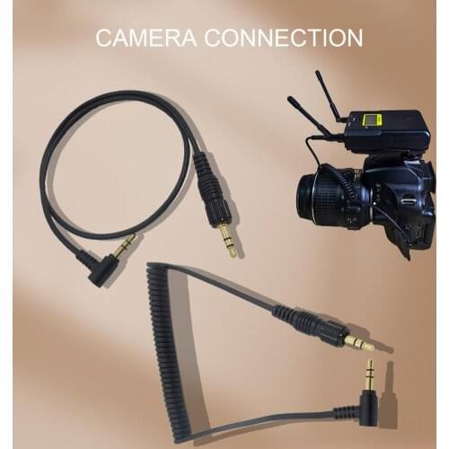 Microphone Connection Cable Stable Transmission Stereo Sound Anti-winding 3.5mm Wireless Elastic for Sony-D11 D21 V1