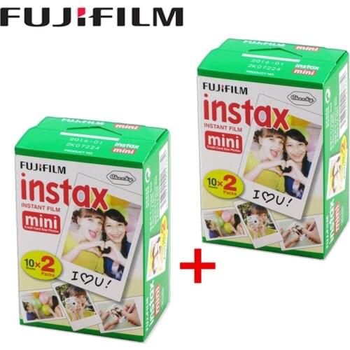 Total 40 sheets Original Fujifilm instax mini film paper 3 Inch wide Fuji photo paper for Instant Camera mini 8 7s 25 50s 90