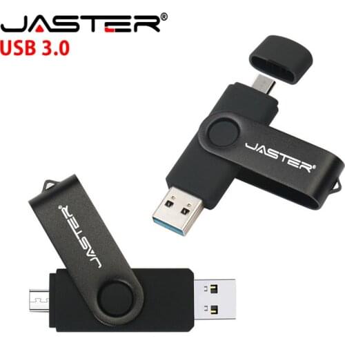JASTER USB 3.0 High Speed OTG Pen Drive Metal USB Flash Drives 8GB 16GB 32GB 64GB 128GB Micro USB Stick 3.0 Flash Memory Stick