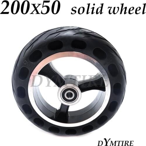 200x50 Solid Wheel for Mini Electric Scooter Front and Rear Explosion Proof Non Pneumatic Tire Rim Accessories
