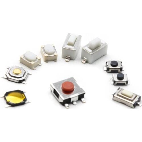 YT 250Pcs 12v Touch On Switch Tactile Push Button Switch Key Car Remote Button Microswitch For Alarm Security System