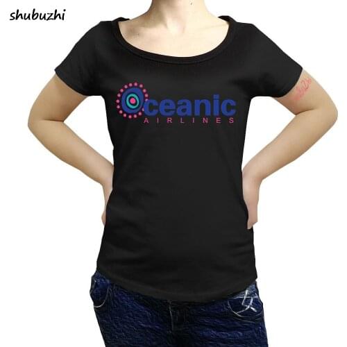 Casual o-neck womens t-shirt Retro American TV Series Lost Flight 815 Oceanic Airlines Holiday Travel women T-Shirt sbz3454