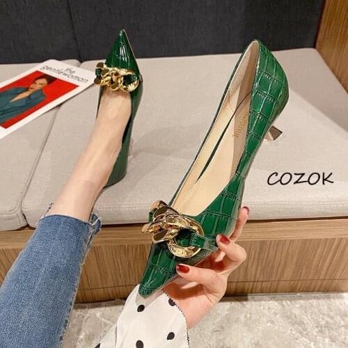 Chain Party Night Womens Shoes 2021 Luxury Women Shoes Casual Elegant Sexy OL High Heels